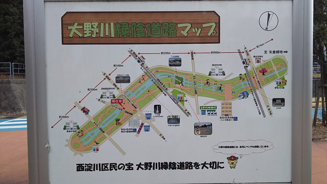 大野川緑陰道路　マップ