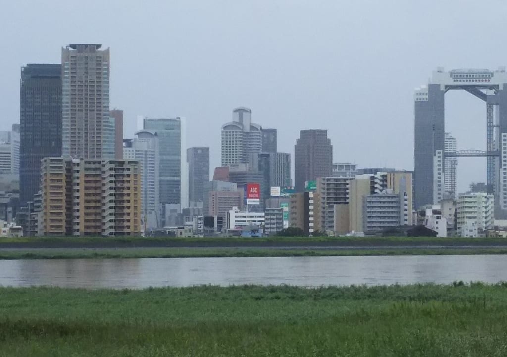 2018年7月7日　水位の上がった淀川河川敷